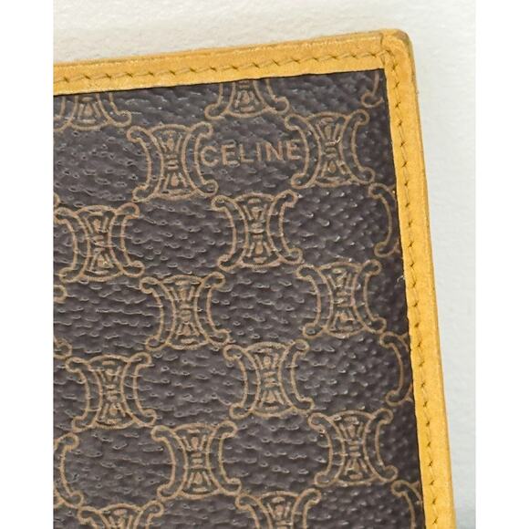 Celine Vintage Macadam Card Case Bifold Wallet Triomphe Logo M13 - Picture 7 of 11